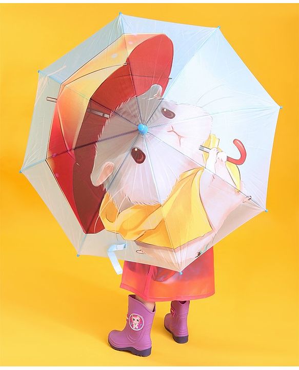 Babyhug Mouse Print Umbrella -Multicolor