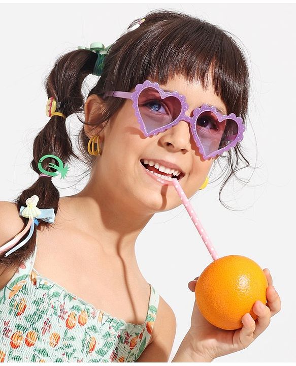 Babyhug Heart Shaped Sunglasses - Purple
