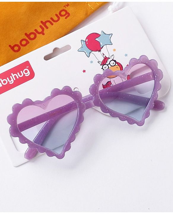 Babyhug Heart Shaped Sunglasses - Purple