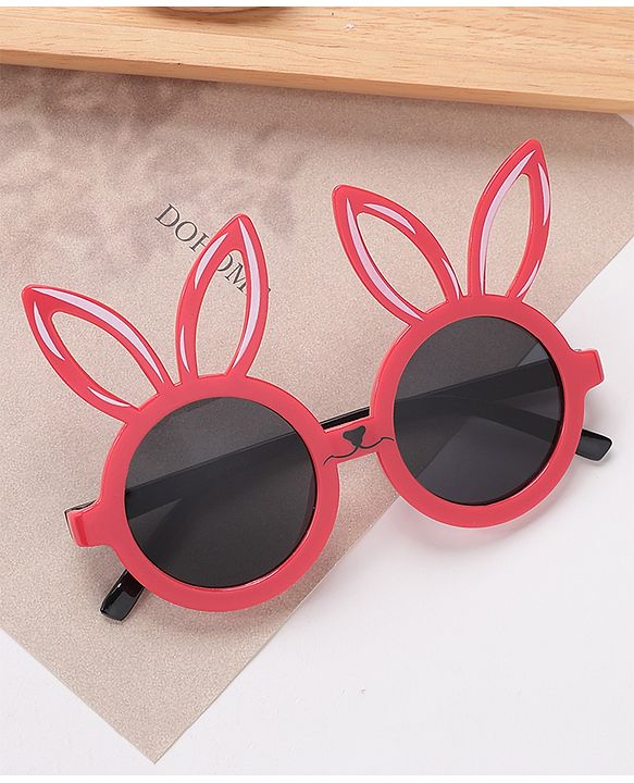 Babyhug  Bunny Ears Round Sunglasses  - Red