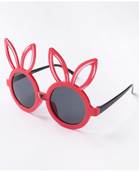 Babyhug  Bunny Ears Round Sunglasses  - Red