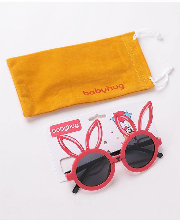 Babyhug  Bunny Ears Round Sunglasses  - Red