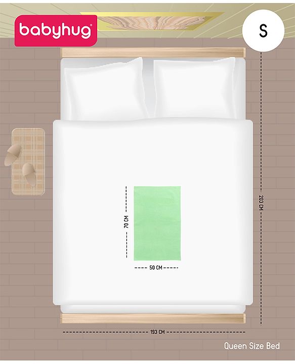 Babyhug Smart Dry Bed Protector Sheet Small - Sky Blue