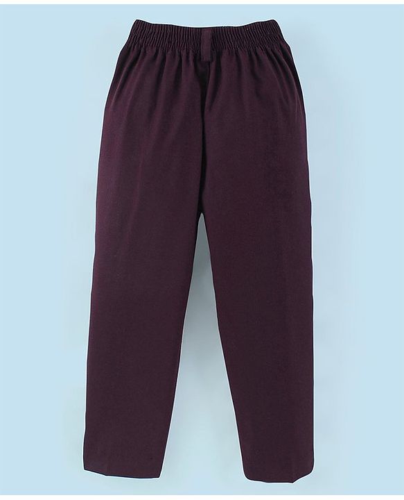 Babyhug Full Sleeves Solid Party Suit With Blazer- Maroon