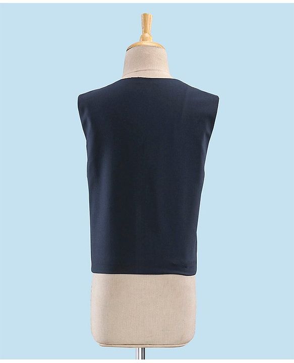 Babyhug Full Sleeves Party Suit With Blazer Solid- Teal Blue