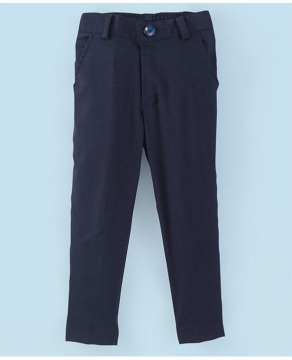Babyhug Full Sleeves Party Suit With Blazer Solid- Teal Blue