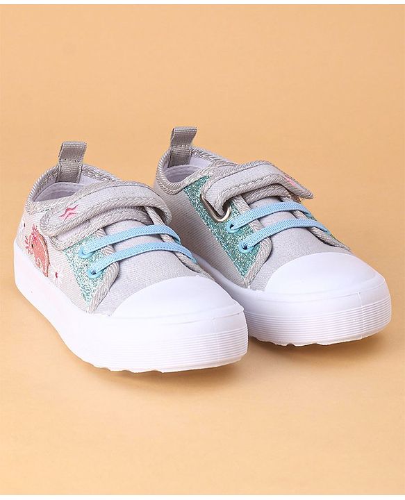 Cute Walk by Babyhug Casual Shoes With Velcro Closure - Silver