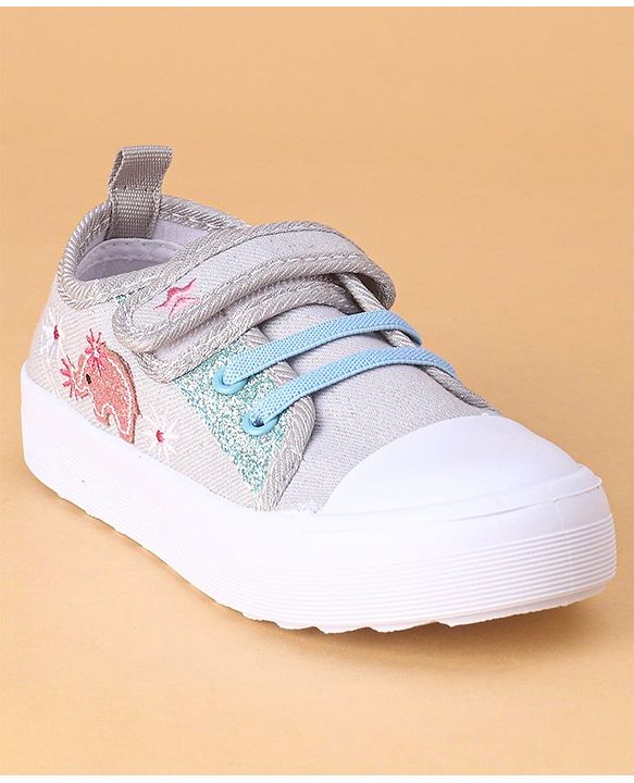 Cute Walk by Babyhug Casual Shoes With Velcro Closure - Silver