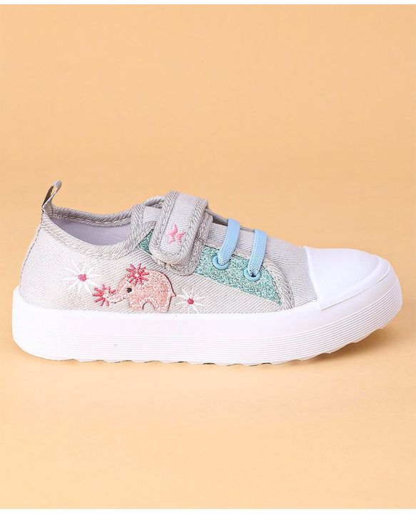 Cute Walk by Babyhug Casual Shoes With Velcro Closure - Silver