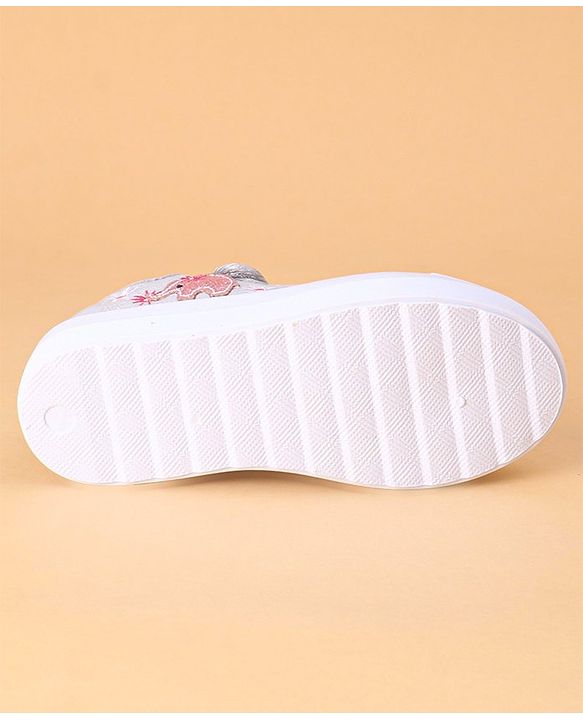 Cute Walk by Babyhug Casual Shoes With Velcro Closure - Silver