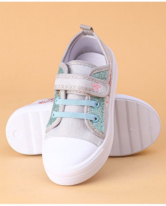 Cute Walk by Babyhug Casual Shoes With Velcro Closure - Silver