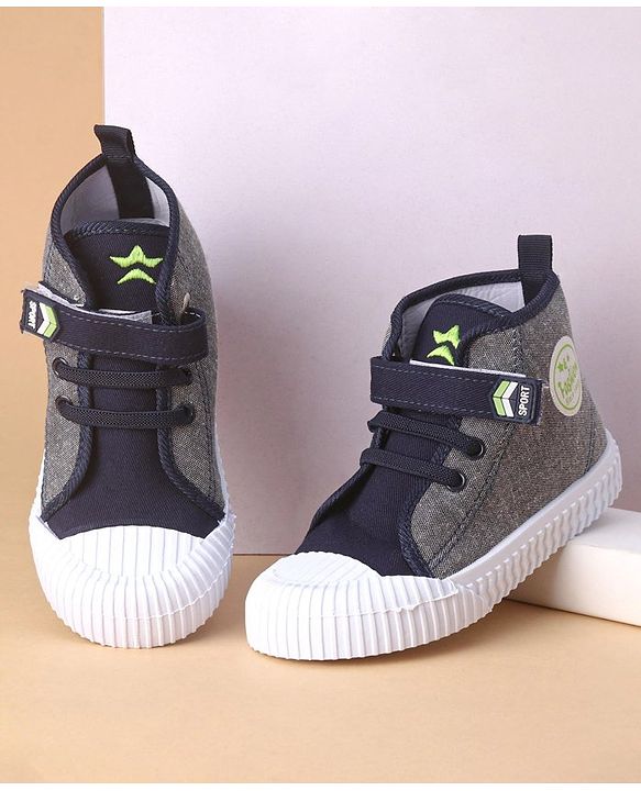 Cute Walk by Babyhug Embroidered Casual Shoes with Velcro Closure - Blue