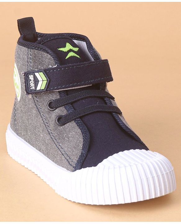 Cute Walk by Babyhug Embroidered Casual Shoes with Velcro Closure - Blue
