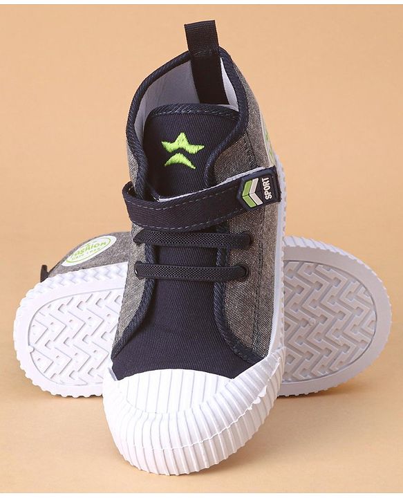 Cute Walk by Babyhug Embroidered Casual Shoes with Velcro Closure - Blue