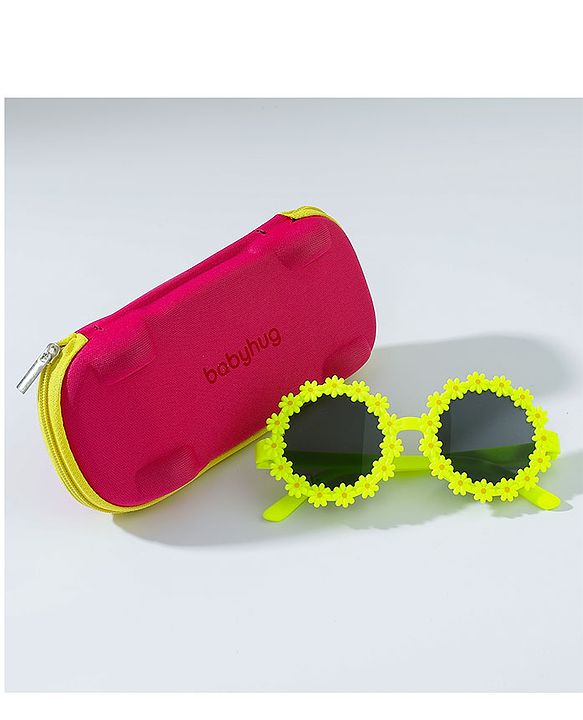 Babyhug Free Size Sunglasses with Floral Design -Red