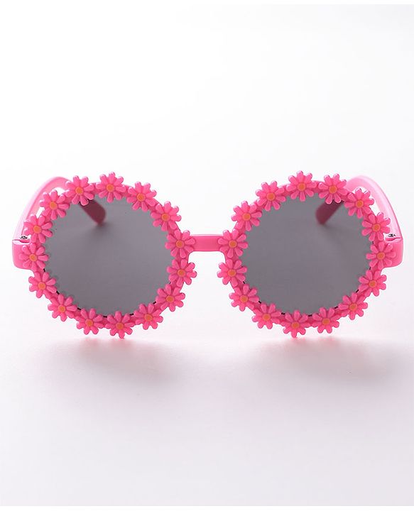 Babyhug Free Size Sunglasses with Floral Design -Red