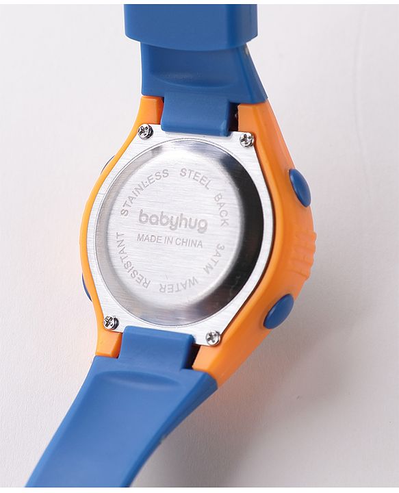 Babyhug Diano Saur Printed  Digital Watch - Blue & Yellow