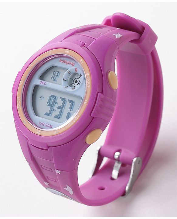 Babyhug Kitty Designed Digital Watch -  Purple
