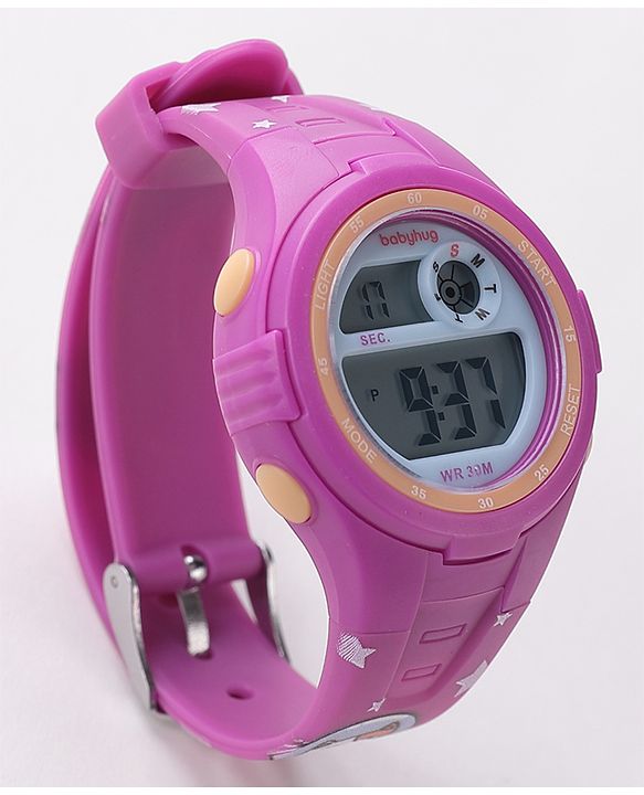 Babyhug Kitty Designed Digital Watch -  Purple