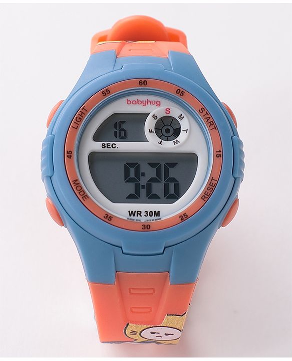 Babyhug Digital Sports Watch -  Orange & Blue