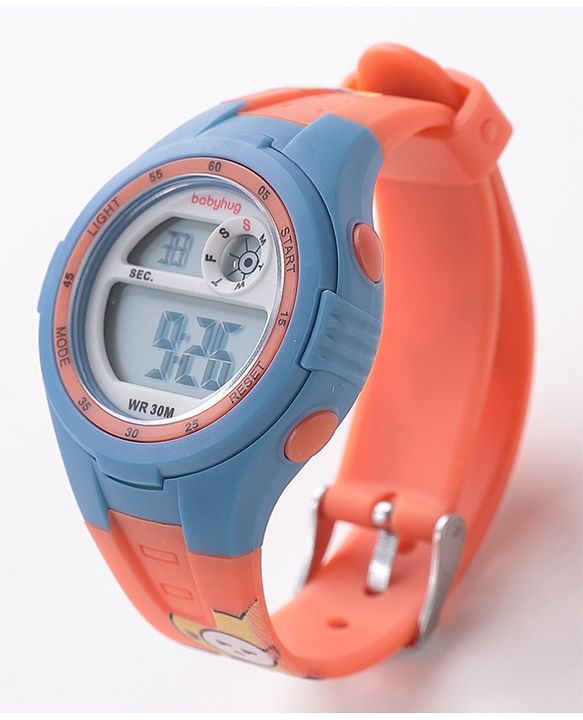 Babyhug Digital Sports Watch -  Orange & Blue