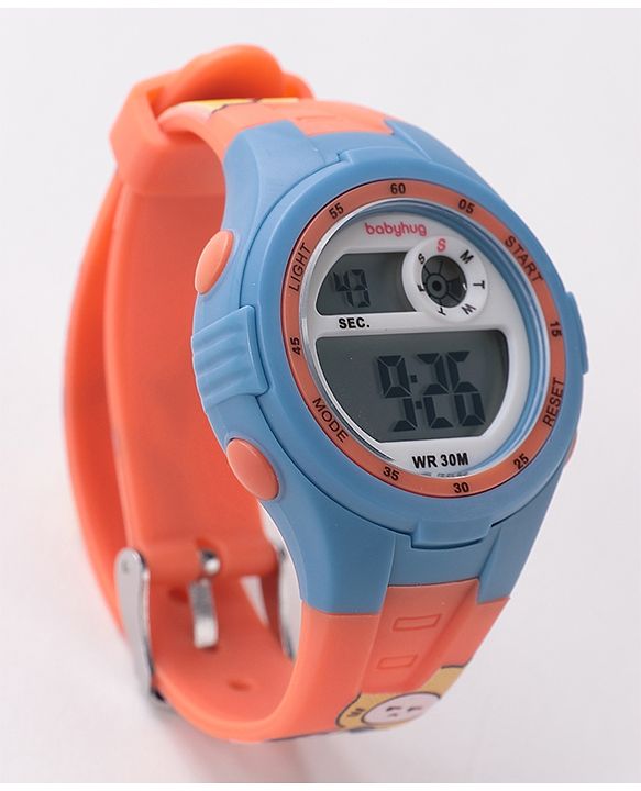 Babyhug Digital Sports Watch -  Orange & Blue