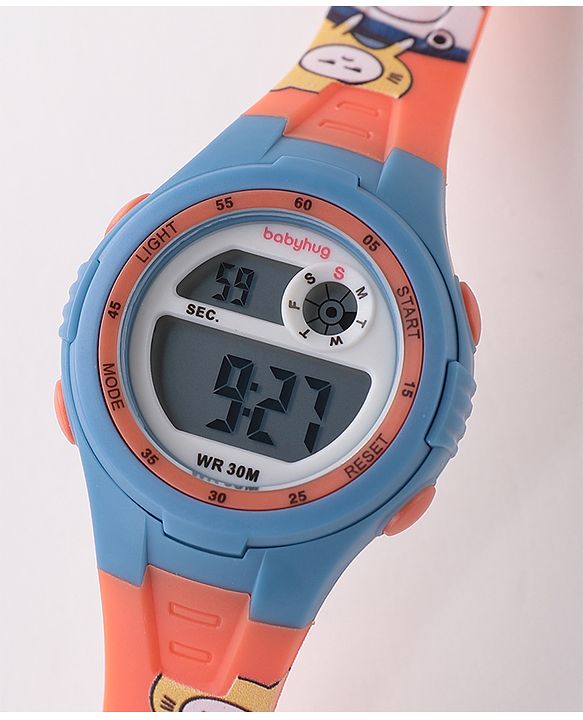 Babyhug Digital Sports Watch -  Orange & Blue