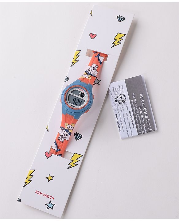 Babyhug Digital Sports Watch -  Orange & Blue