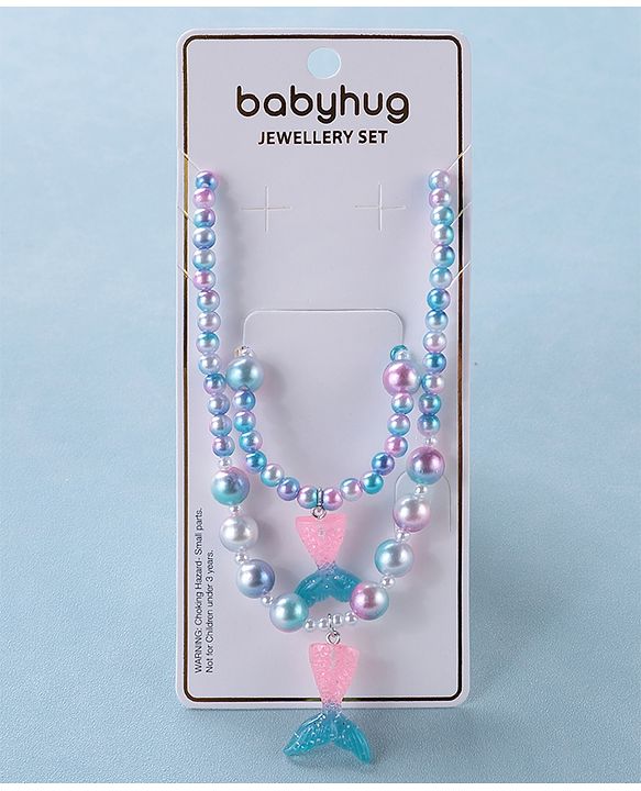 Babyhug Free Size Neck Piece & Bracelet Set- Multicolor