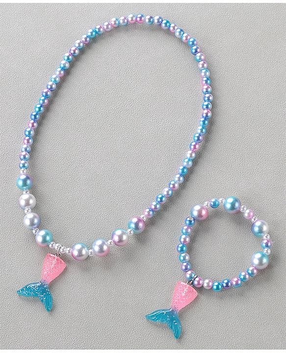 Babyhug Free Size Neck Piece & Bracelet Set- Multicolor
