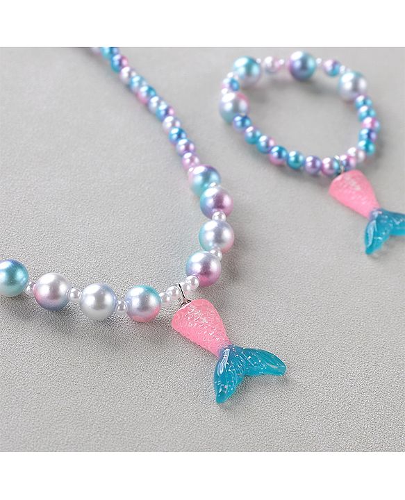 Babyhug Free Size Neck Piece & Bracelet Set- Multicolor