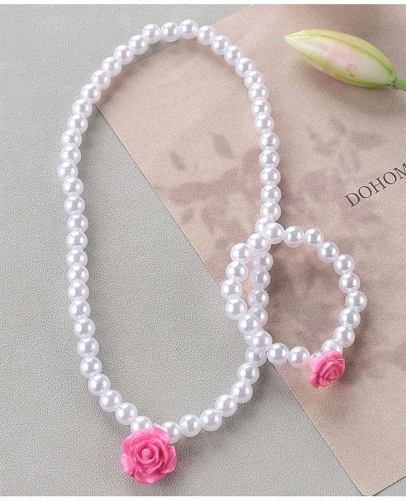 Babyhug Free Size Neck Piece & Bracelet Set- Multicolor