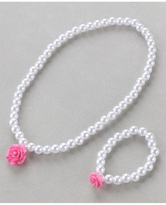 Babyhug Free Size Neck Piece & Bracelet Set- Multicolor