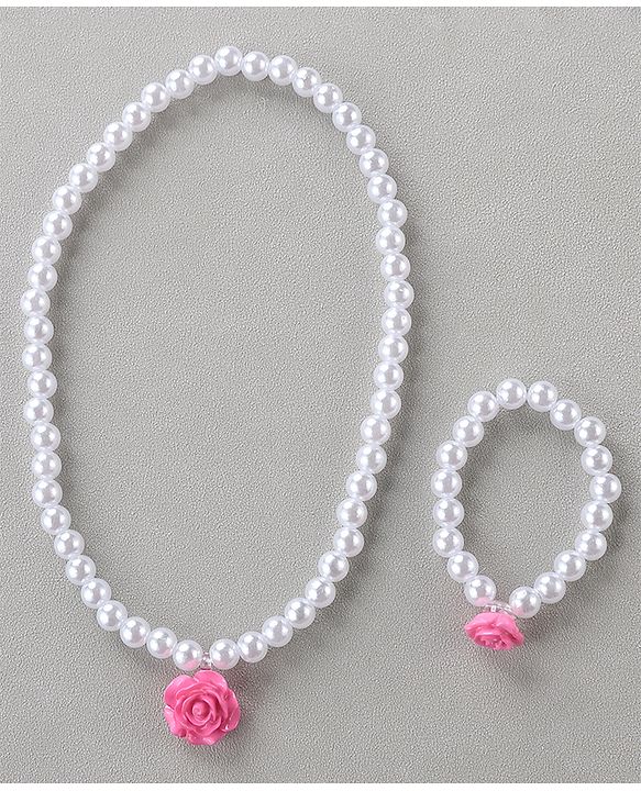 Babyhug Free Size Neck Piece & Bracelet Set- Multicolor