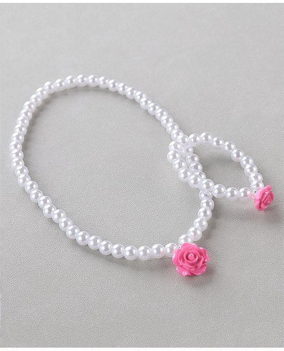 Babyhug Free Size Neck Piece & Bracelet Set- Multicolor