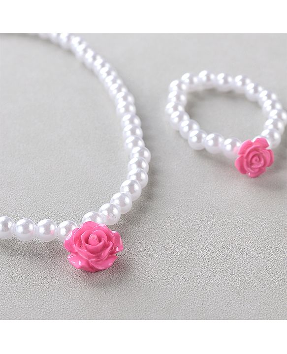 Babyhug Free Size Neck Piece & Bracelet Set- Multicolor