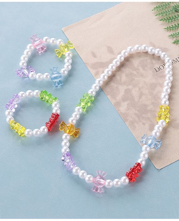Babyhug Free Size Jewellery Set Pearl & Candy Detailing- Multicolor