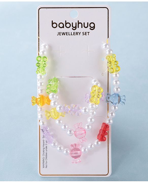 Babyhug Free Size Jewellery Set Pearl & Candy Detailing- Multicolor