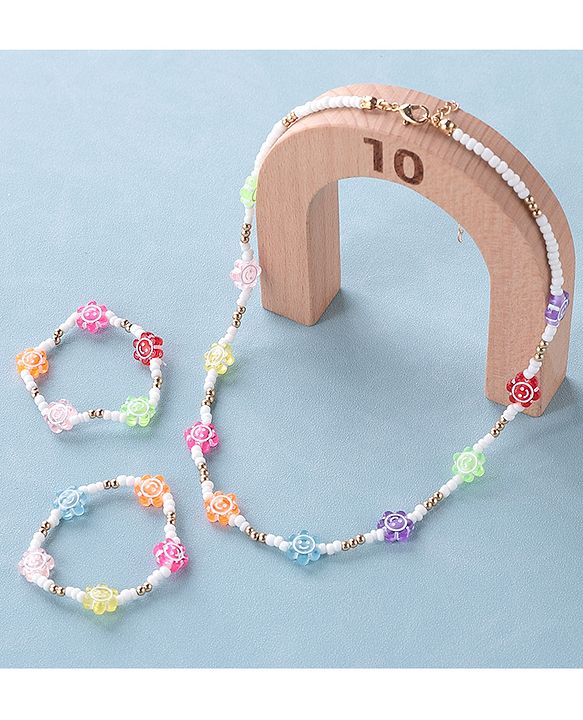 Babyhug Free Size Jewellery Set Floral Design- Multicolor
