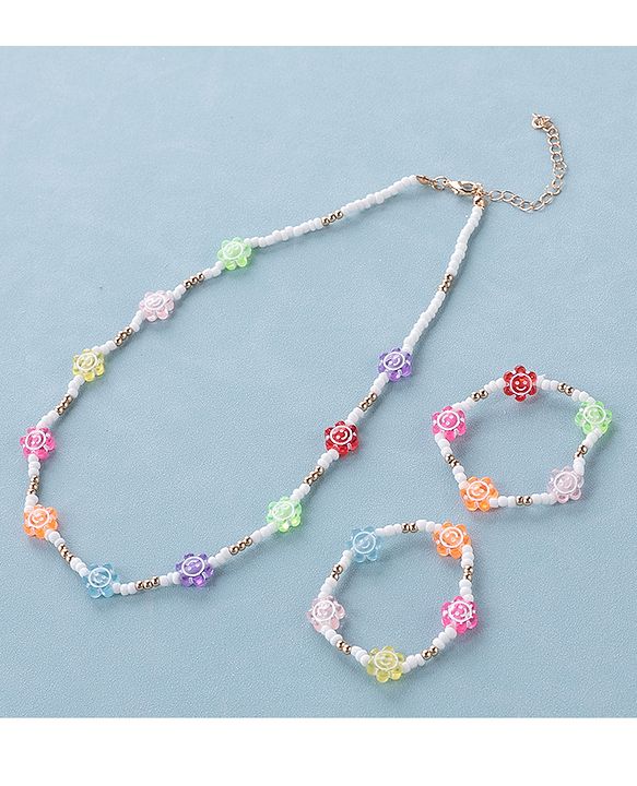Babyhug Free Size Jewellery Set Floral Design- Multicolor