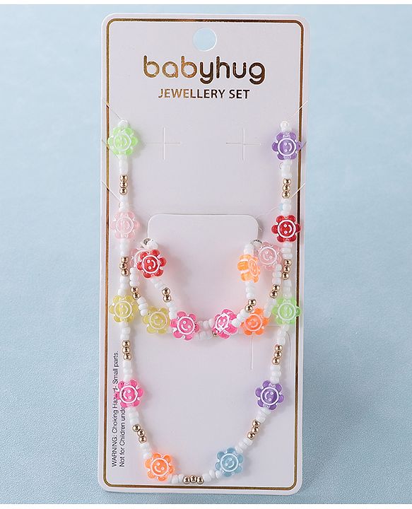Babyhug Free Size Jewellery Set Floral Design- Multicolor