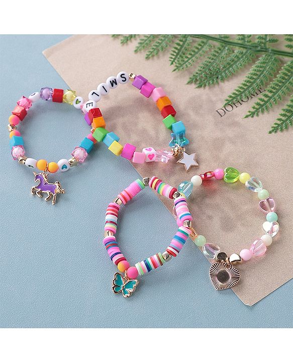 Babyhug Free Size Bracelets Pack of 4- Multicolor