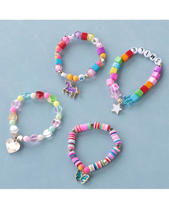 Babyhug Free Size Bracelets Pack of 4- Multicolor