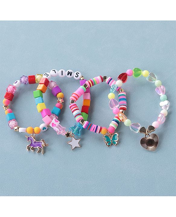 Babyhug Free Size Bracelets Pack of 4- Multicolor