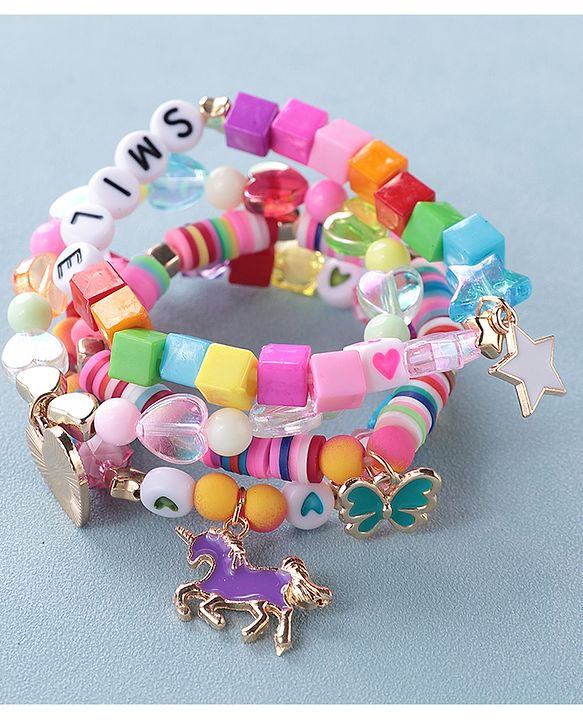 Babyhug Free Size Bracelets Pack of 4- Multicolor