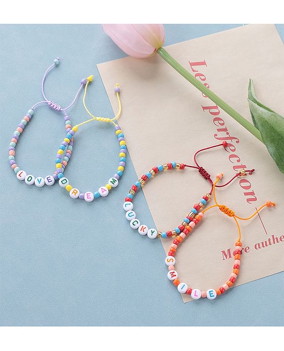 Babyhug Bracelets Free Size Pack of 4  - Multicolor