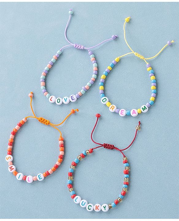 Babyhug Bracelets Free Size Pack of 4  - Multicolor