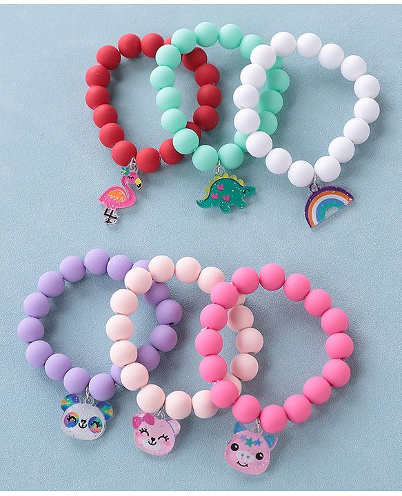 Babyhug Free Size Bracelets Pack of 6- Multicolor