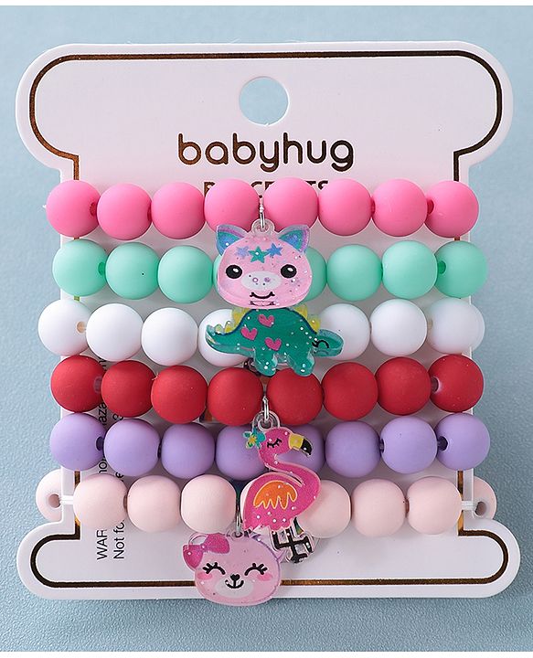 Babyhug Free Size Bracelets Pack of 6- Multicolor