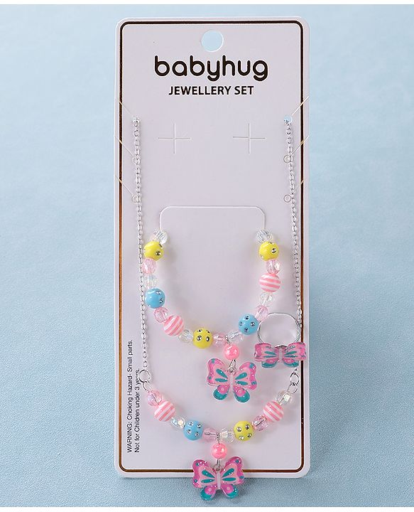 Babyhug Free Size Jewellery Set Butterfly Design- Multicolor